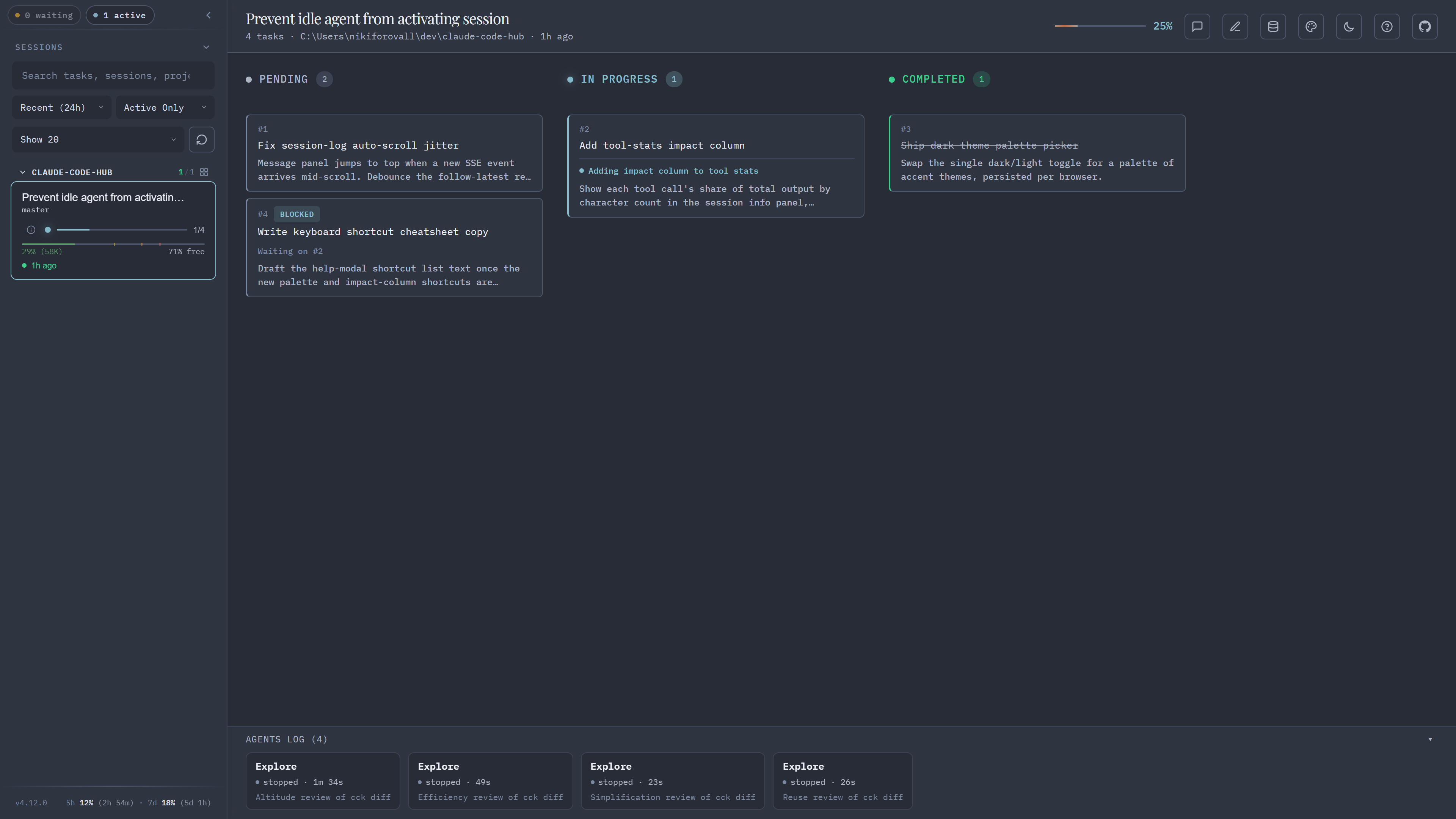 Nord theme in dark mode
