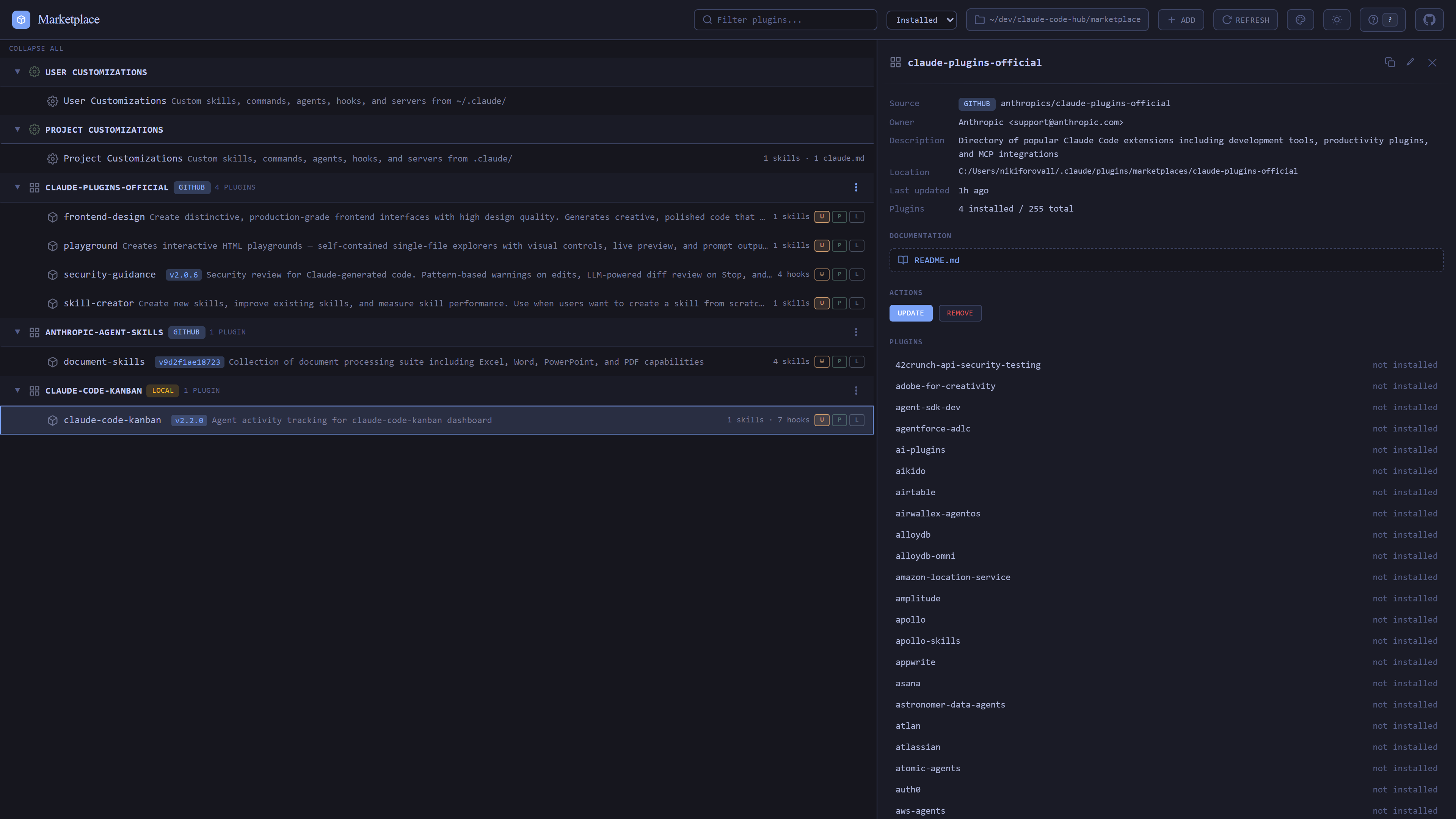 Dark mode with Tokyo Night theme